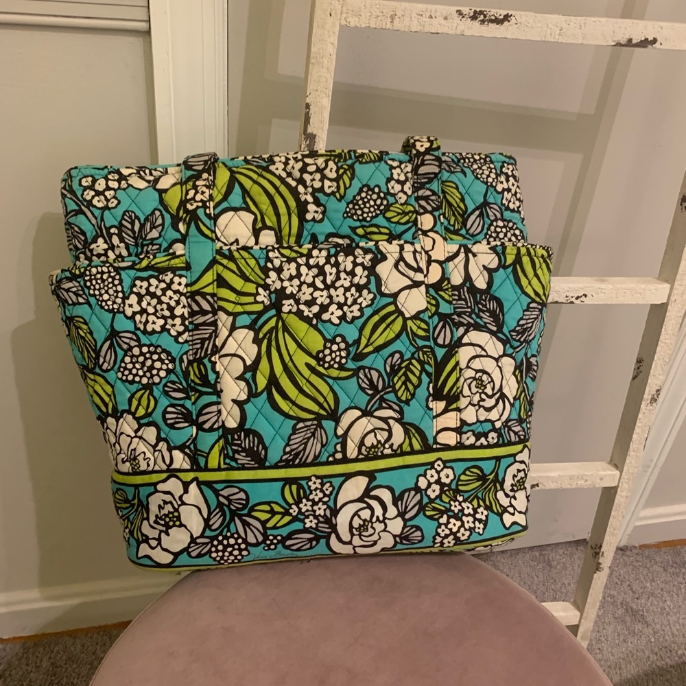 Vera Bradley Blue Roses Tote